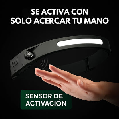 VINCHA LED LUMIX – ILUMINACIÓN 230° CON SENSOR MANOS LIBRES