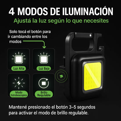 MINI LINTERNA LED LLAVERO LUMIX - 5 EN 1