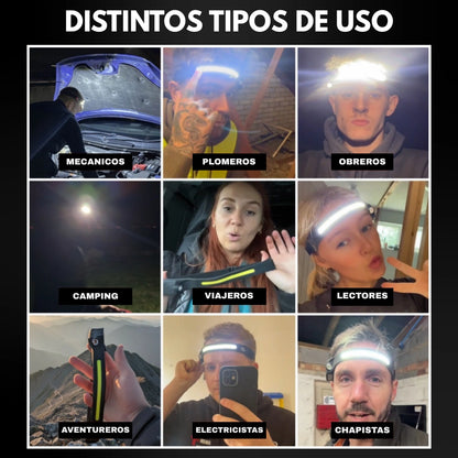 VINCHA LED LUMIX – ILUMINACIÓN 230° CON SENSOR MANOS LIBRES